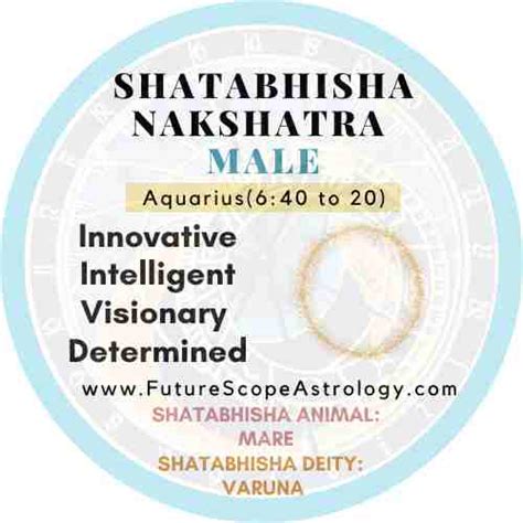 This local is appropriate for the fields of crystal gazing, brain research, reiki, and other recuperating expressions. . Shatabhisha nakshatra male marriage life